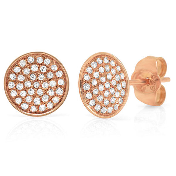 Diamantové zlaté náušnice