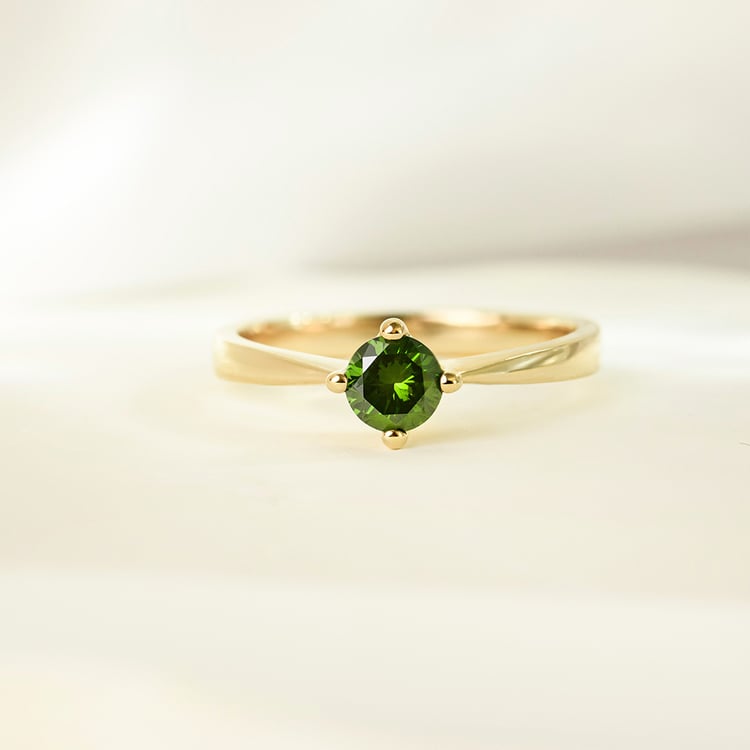 Zásnubní prsten se zeleným diamantem Mahiya 161634