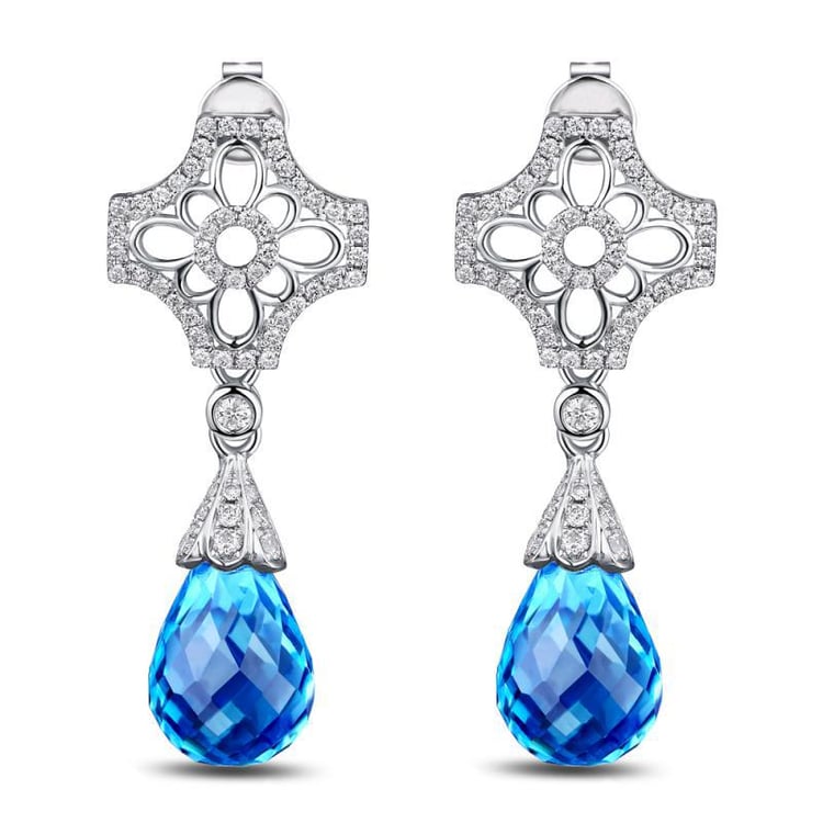 Topazové náušnice