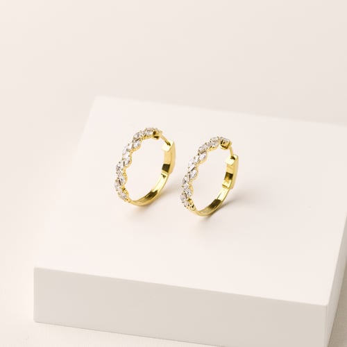 Elegantní náušnice ze zlata s lab-grown diamanty Anila