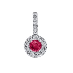 Stříbrný elegantní přívěsek s rubínem a lab-grown diamanty Jack