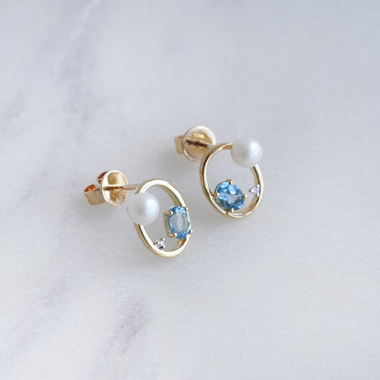 Kolekce šperků s perlami, švýcarskými topazy a diamanty Arlene 103566