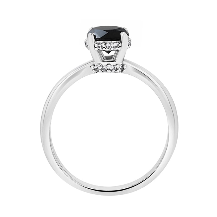 Prsten s černým a bílými diamanty Xela 141995