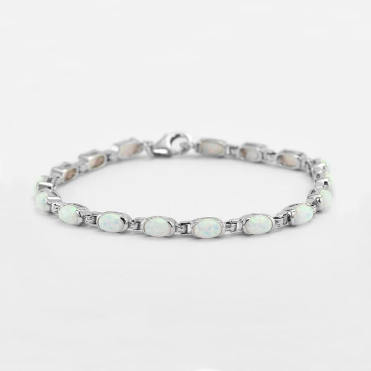 Opálový stříbrný náramek 47494