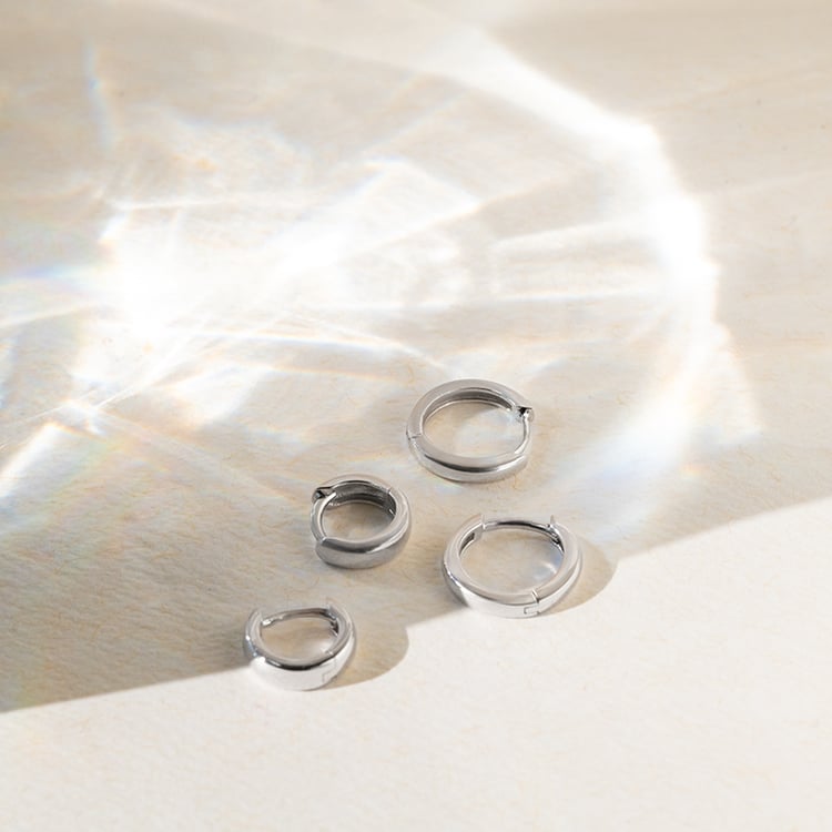 Stříbrné kruhové náušnice 140251