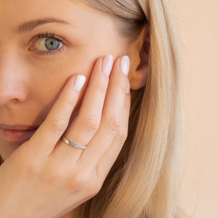 Zlaté propletené snubní prsteny s lab-grown diamanty Lasha 124409