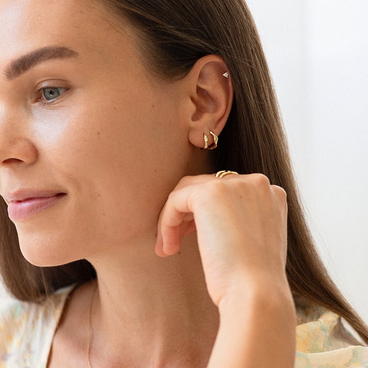 Stříbrný set nepravidelných šperků 145413