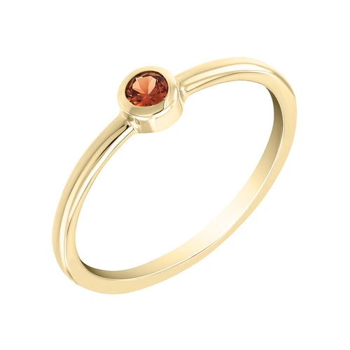 Zlatý minimalistický prsten s padparadscha safírem Emilien