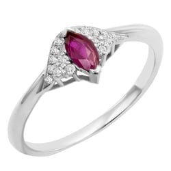 Zlatý rubínový prsten s diamanty Kilian