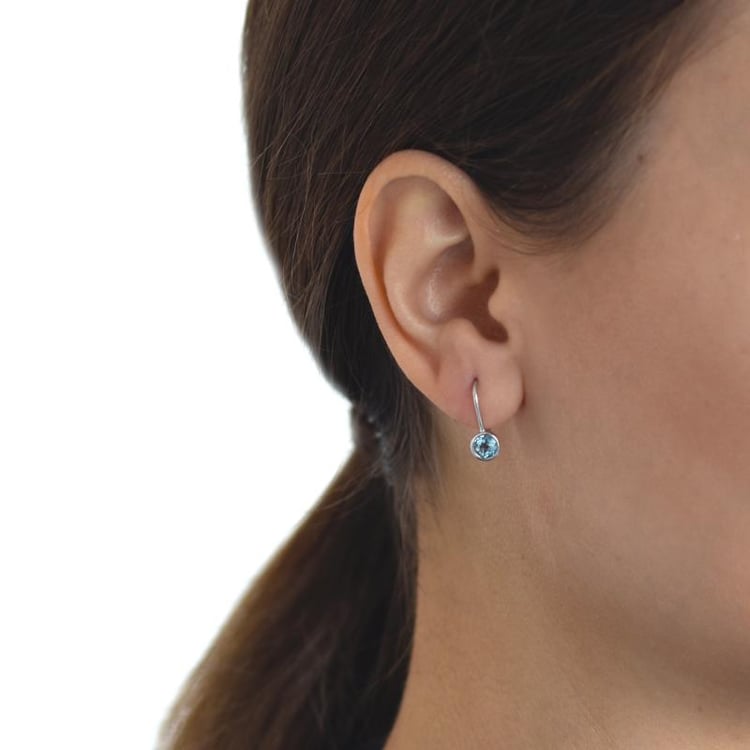 Zlaté visací náušnice s topazy Jillie 52325