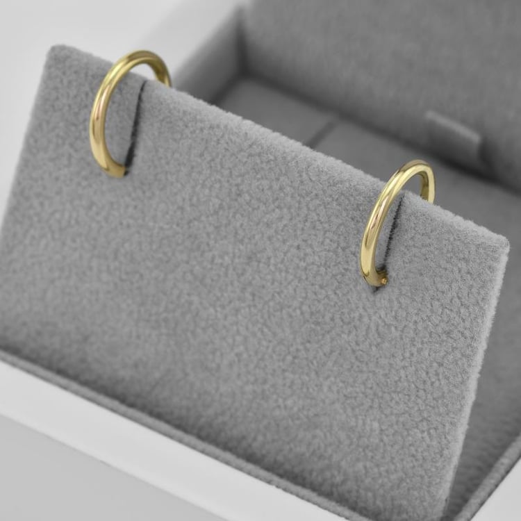 12 mm náušnice kroužky ze žlutého zlata 45132