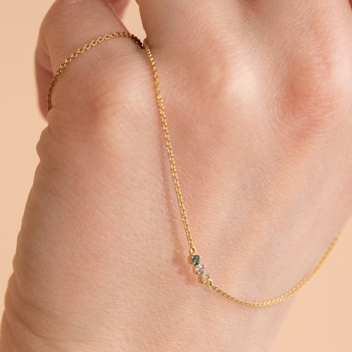 Minimalistický náhrdelník s drahokamy dle vašeho výběru Kiah