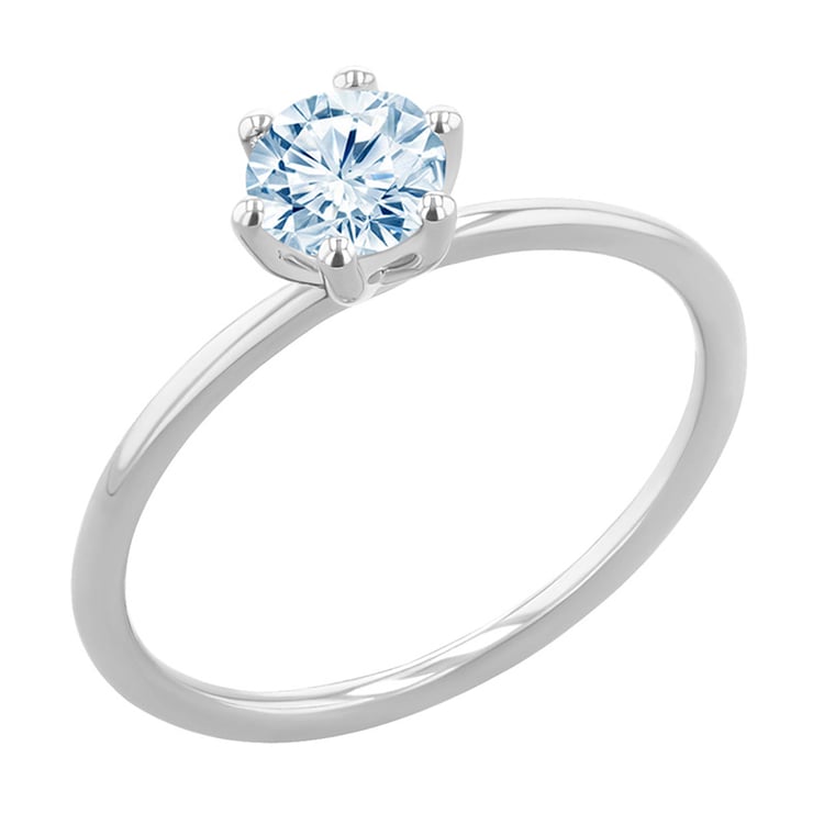 Zásnubní prsten s akvamarínem Birdie