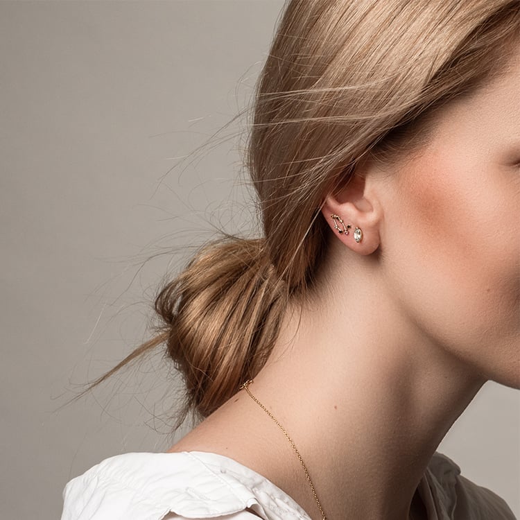 Zlatá náušnice se znamením 95308