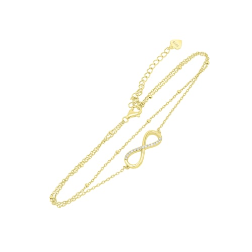 Stříbrný minimalistický náramek na nohu Kiras