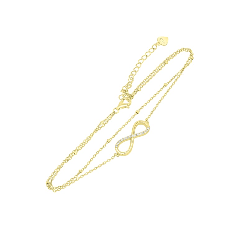 Stříbrný minimalistický náramek na nohu Kira 167126