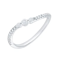 Zvlněný stříbrný prsten s lab-grown diamanty Mikael