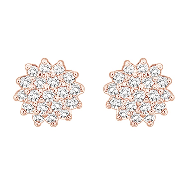 Náušnice z růžového zlata 93169