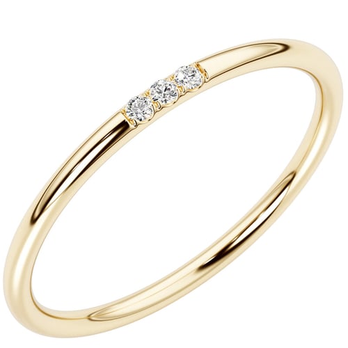 Prsten se třemi lab-grown diamanty Sia