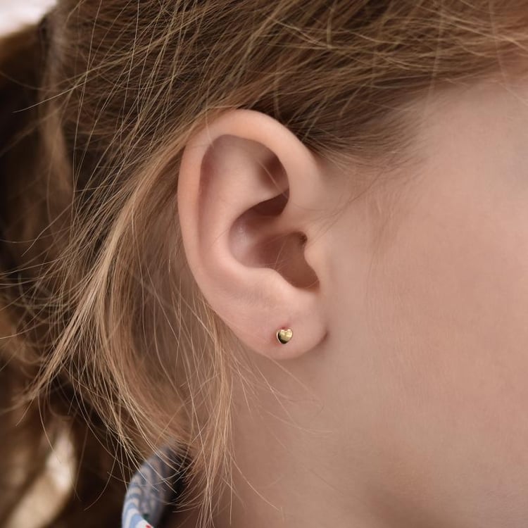 Náušnice srdíčka ze zlata 39003