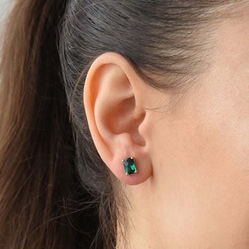 Zlaté náušnice s emerald smaragdy Handan