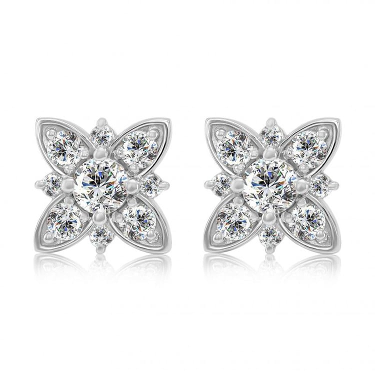 Diamantové náušnice zlaté