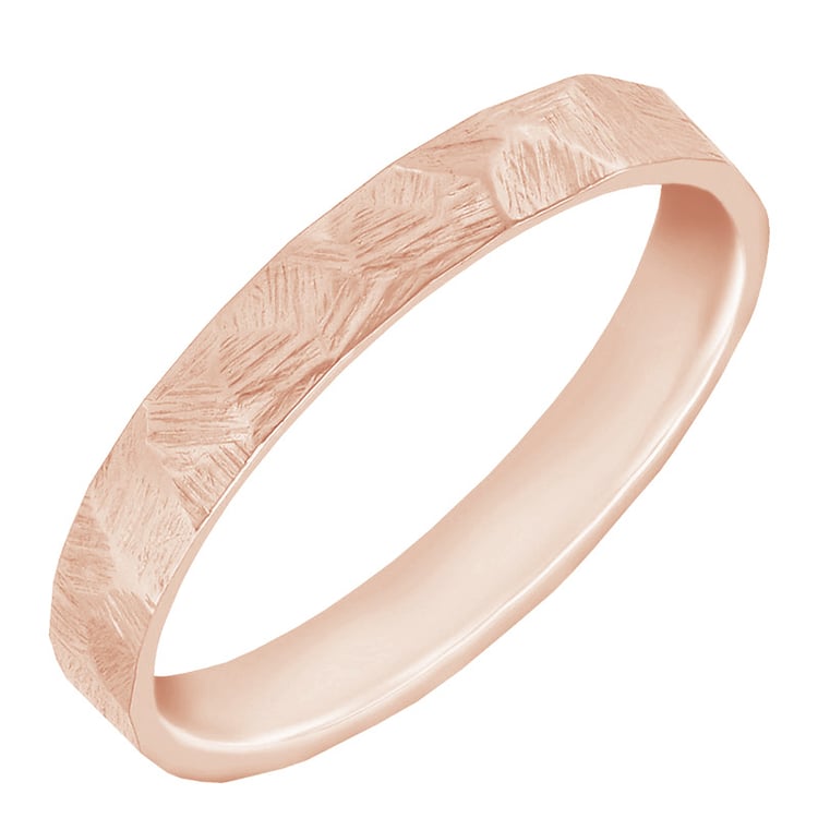 Tepané a škrábané snubní prsteny se srdcem a diamantem Ernie 106309