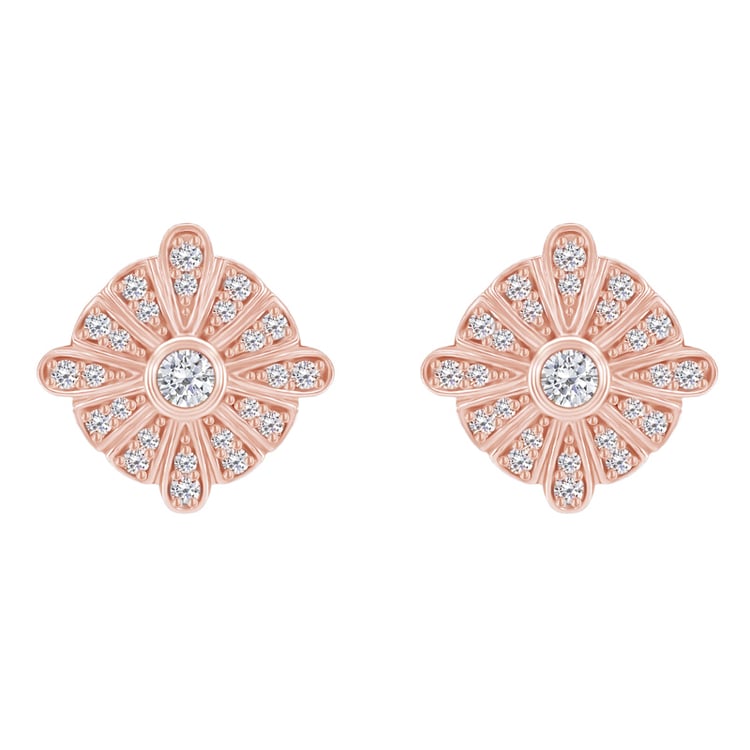 Stříbrné náušnice plné lab-grown diamantů Jodene 104062