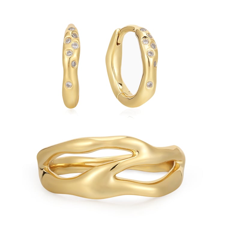 Stříbrný set nepravidelných šperků