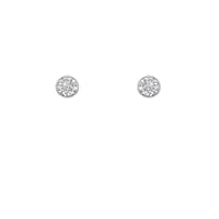 Stříbrné minimalistické bezel náušnice s diamanty Tofine