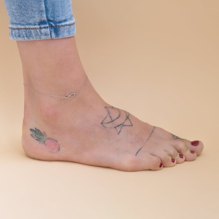 Zlatý náramek na nohu s motivem nekonečna Infinity 102035