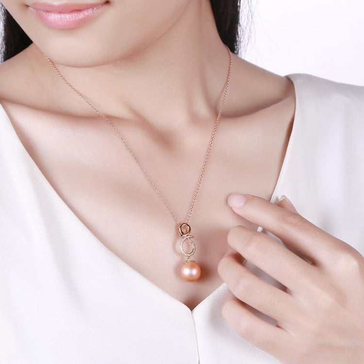 Zlatý perlový náhrdelník 13122