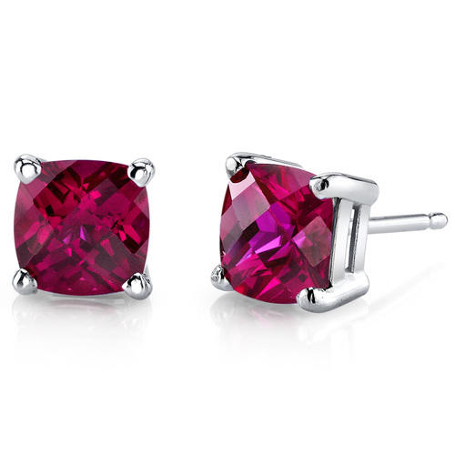 Rubínové zlaté náušnice 9652