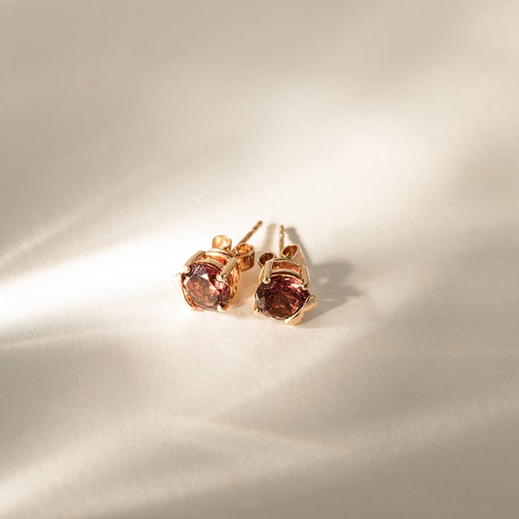 Zlaté napichovací náušnice s turmalíny Ally 119842