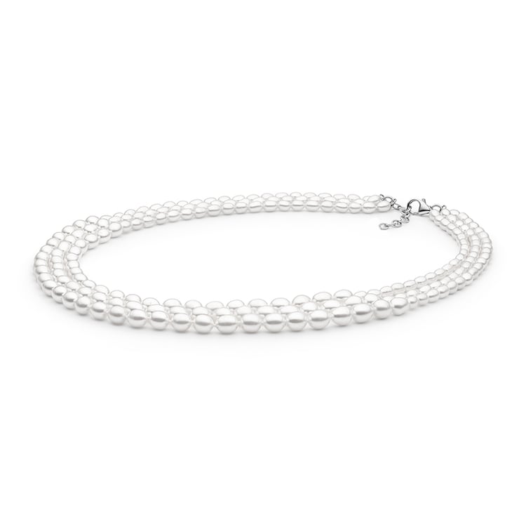 Trojřadý perlový náhrdelník Helena