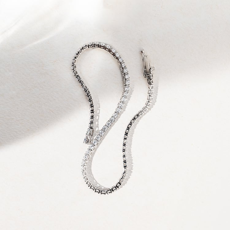 Zlatý tenisový náramek s lab-grown diamanty Betz 141111