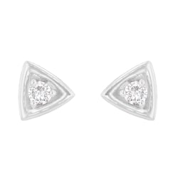 Trojúhelníkové náušnice 2v1 s diamanty Macie