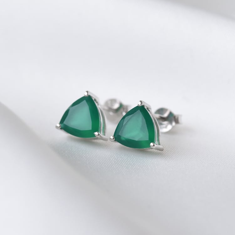 Náušnice s onyxy ze stříbra 78673