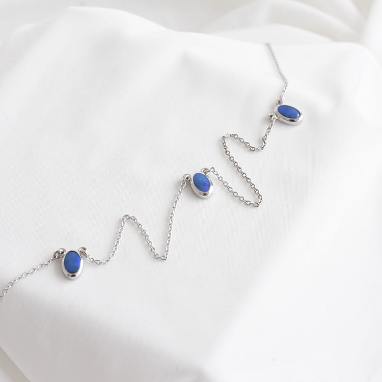 Náhrdelník se třemi modrými opály 90259