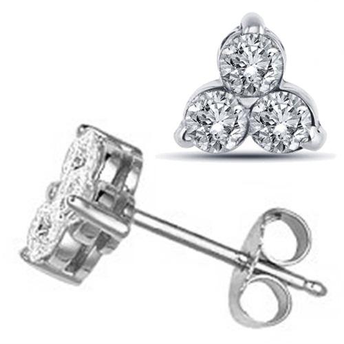 Diamantové zlaté náušnice 4776