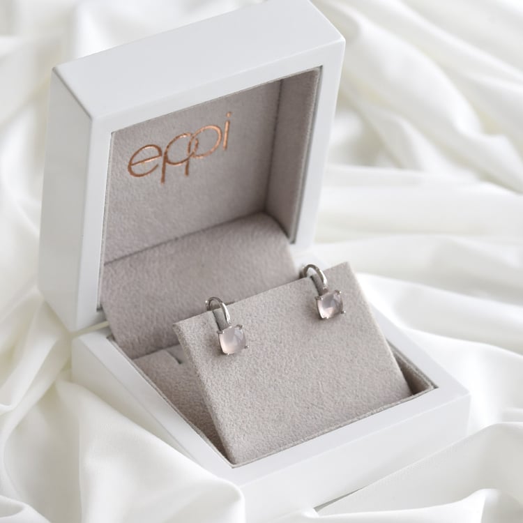 Růženinové náušnice z bílého zlata 82724