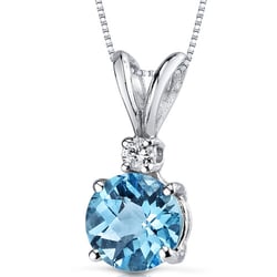 Zlatý přívěšek s topazem a diamantem Emolyna