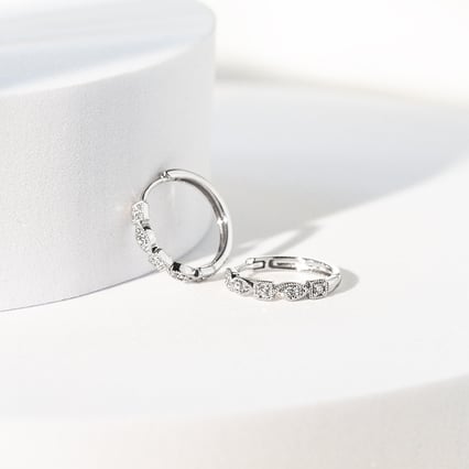 Kruhové náušnice s diamanty Nedim