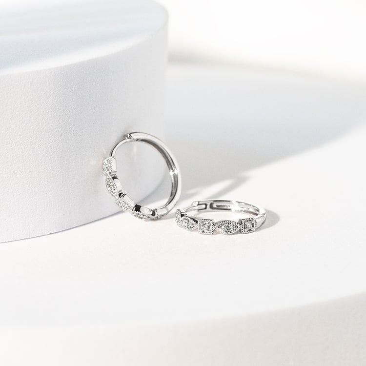 Kruhové náušnice s diamanty Nedim 142617