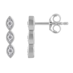 Zlaté náušnice s lab-grown diamanty Monna