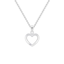 Zlatý přívěsek se srdíčkem a diamantem Lake