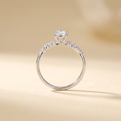 Zásnubní prsten s výběrem písmene a diamanty Carina