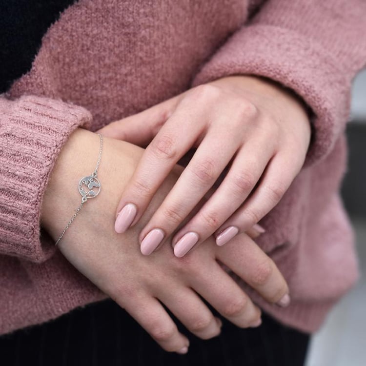 Minimalistický náramek s mapou světa 42378