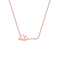 Zlatý náhrdelník se jménem a diamantem Dovev