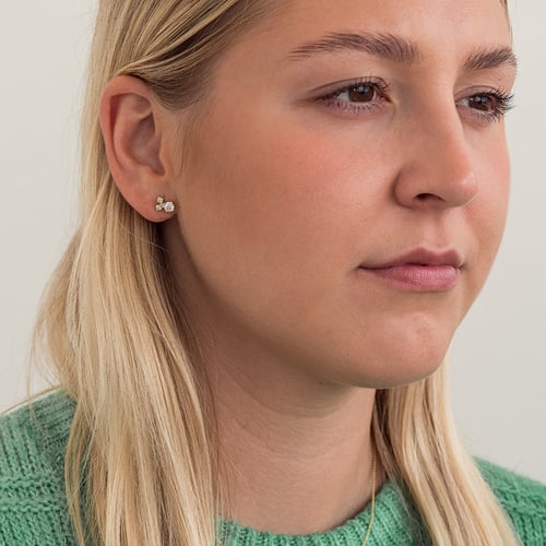 Cluster sada šperků s moissanity a lab-grown diamanty Halli